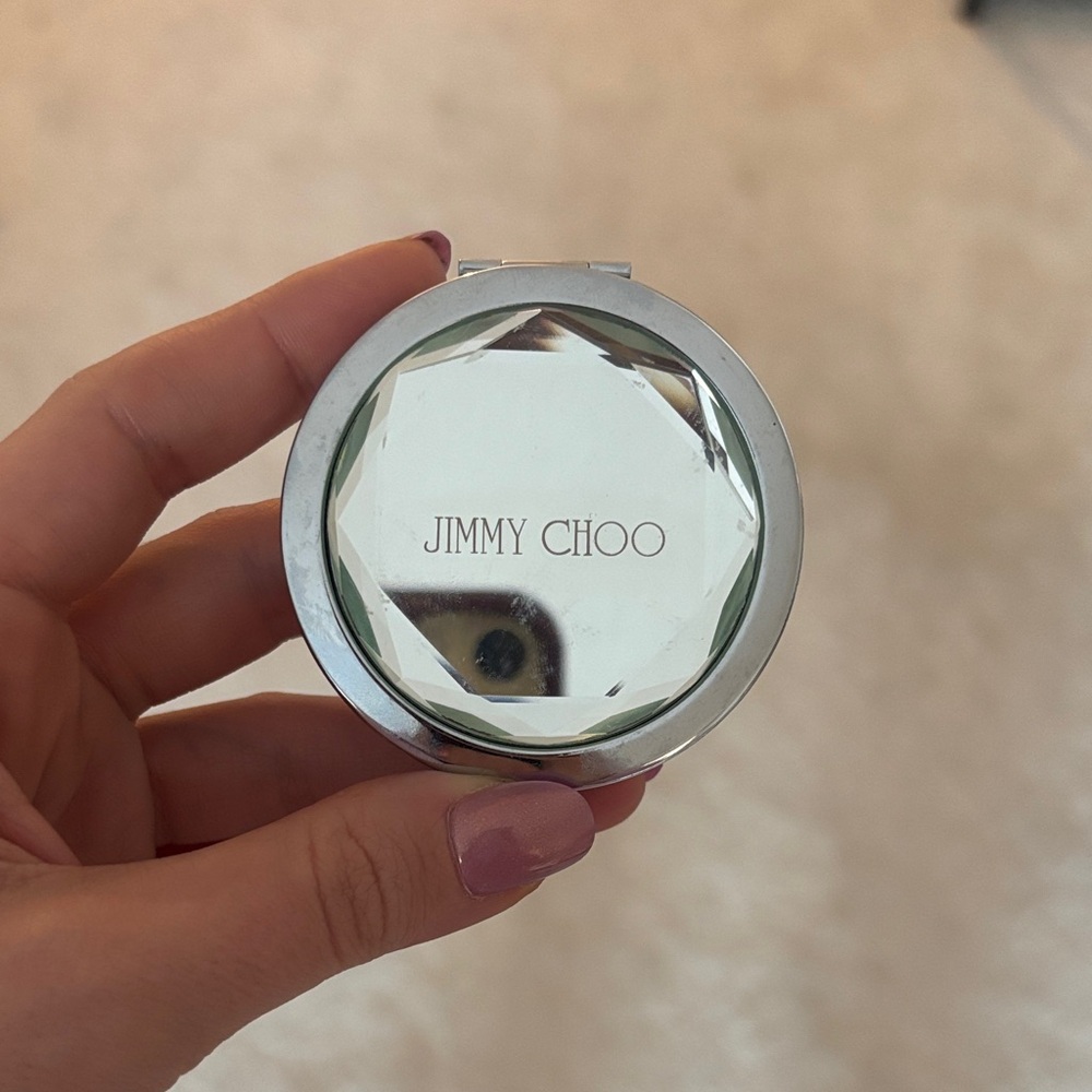 Jimmy Choo Silver Faceted Compact